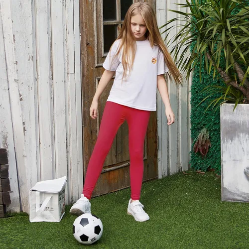 Vista 3 de BOOPH Leggings para niñas, pantalones elásticos de algodón para niños, sin pies, 2-14 años