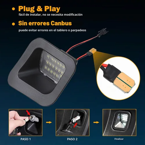 Vista 6 de KanSmart - Luz LED de matrícula para Dodge Ram 1500 2500 3500 2003-2018 OE 55078095AA, 6000K white, smoke lens, rear bumper tag lamp assembly
