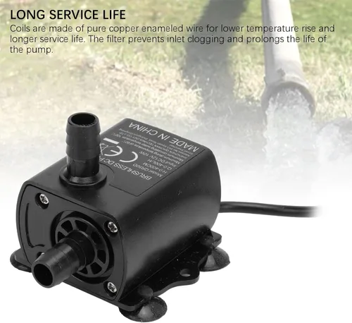 Vista 8 de DC12V 10W Bombas de agua sumergibles, bomba de fuente de agua sumergible de 0-400L/H, bombas de fuente de agua sin escobillas micro para fuente