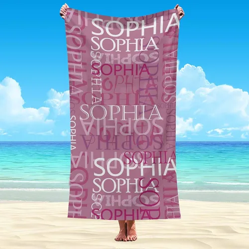 Vista 60 de Interestprint Toalla de piscina con nombre personalizado para niños, adultos y hombres, toalla de playa naranja personalizada con número