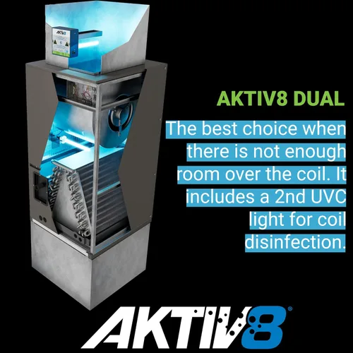Vista 4 de Fresh-Aire UV AKTIV8 Sistema de tratamiento de aire activo en conducto, lámpara dual de 2 años