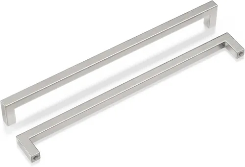 Vista 41 de Goldenwarm 1 paquete de manija cuadrada negra para cajones de gabinete de barra, de acero inoxidable, herrajes modernos para gabinetes de cocina
