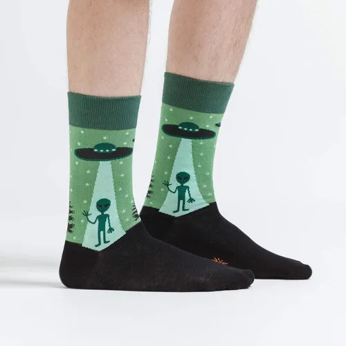 Vista 69 de Sock It To Me - Calcetines con diseño de extraterrestres y del espacio para hombre