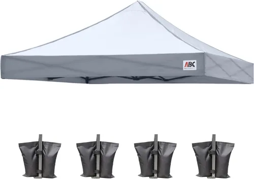 Vista 33 de ABCCANOPY Toldo de repuesto para tienda de campaña desplegable (8 x 8 pies, blanco)