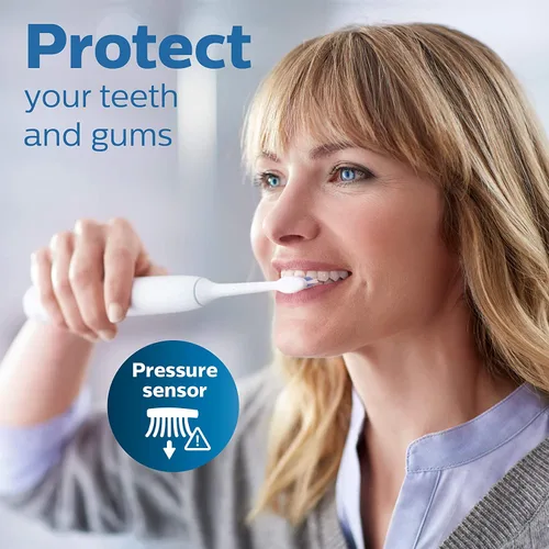 Vista 3 de Philips Sonicare - Cepillo de dientes eléctrico recargable ProtectiveClean Whitening con sensor de presión y ajustes de intensidad