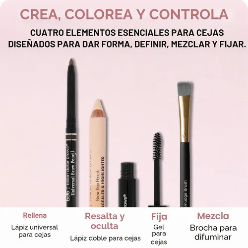 Vista 4 de Billion Dollar Brows Kit más vendido 4 piezas de maquillaje de cejas Starter Set