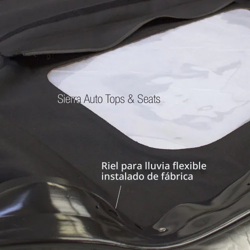 Vista 9 de Repuesto de techo de convertible completo de vinilo para Mazda Miata Cabriolet 1990-2005 con ventana de plástico transparente y protección contra