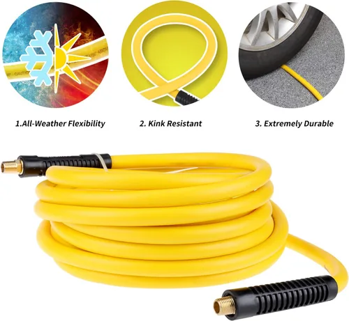 Vista 9 de Kit de accesorios para compresor de aire de 19 piezas con manguera híbrida de 3/8 pulgadas x 25 pies, accesorios de conexión rápida NPT de 1/4