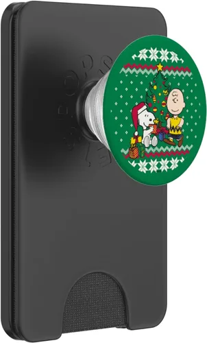 Vista 7 de Peanuts Snoopy Holiday Presents PopSockets - Agarre y soporte para teléfonos y tabletas