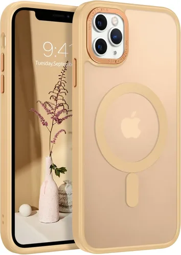 Vista 12 de BENTOBEN Funda magnética para iPhone 11 Pro Max, [compatible con MagSafe] translúcida mate esmerilada antihuellas, delgada, a prueba de golpes