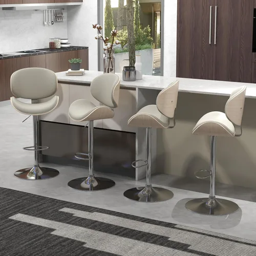 Vista 14 de civama Taburetes de bar 1 pieza para encimera de cocina, sillas de altura de barra ajustable, taburetes de bar giratorios modernos con asiento