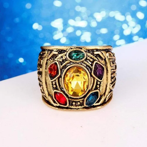 Vista 3 de PikaLF Anillo para hombre, anillo de guantelete infinito, anillo de piedra infinita, anillo de cristal de alma de guerra infinita, joyería