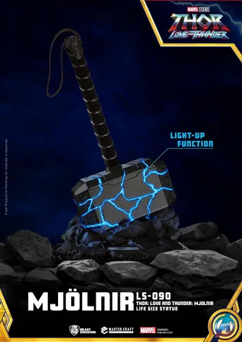 Vista 5 de Beast Kingdom Thor: Amor y trueno: Mjolnir LS-090 Estatua de tamaño real