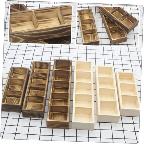 Vista 5 de Soporte para bolsitas de té, de madera, 3 compartimentos, organizador de té y café, almacenamiento en el hogar