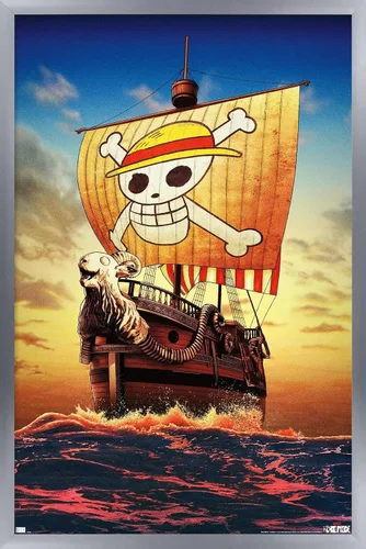 Vista 10 de Trends International Netflix One Piece - Póster de pared de una hoja, 14.72 x 22.37 pulgadas, versión enmarcada de caoba