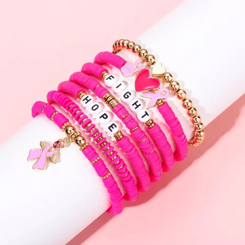 Vista 99 de Surfer Heishi - Pulseras apilables para mujer, apilables, de vinilo arcoíris, disco de arcilla, pulseras elásticas para la amistad, joyería bohemia