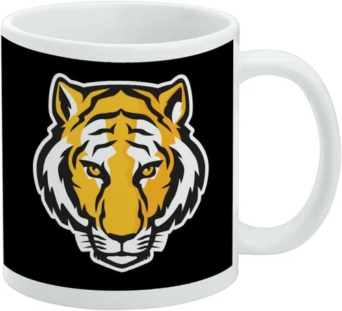 Vista 63 de Taza de cerámica con el logotipo principal de la Universidad Rider, taza de regalo novedosa para café, té y bebidas calientes, 11oz, blanca