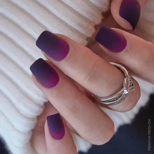 Vista 53 de CurvLife - Uñas postizas cuadradas cortas a presión, color blanco brillante Cuadrado Gradiente Blanco