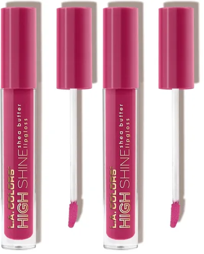 Vista 35 de Manteca de Karité Lip Gloss de lato brillo L.A. Colors, de 0,14 onza, Bebé Pastelillos (Baby Cakes)