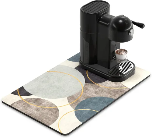 Vista 26 de Rnivvi Tapete de secado de platos para encimera de cocina, 16 x 18 pulgadas, bonita almohadilla de secado absorbente resistente al calor con goma