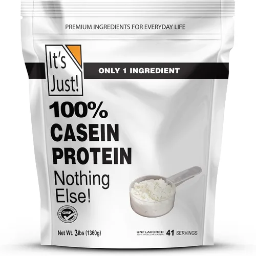 Vista 7 de It's Just! - Proteína en Polvo 100% Caseína, Hecho en EE.UU., Un Ingrediente, Combustión Lenta, Liberación Prolongada (1 Libra (Paquete de 1), Sin