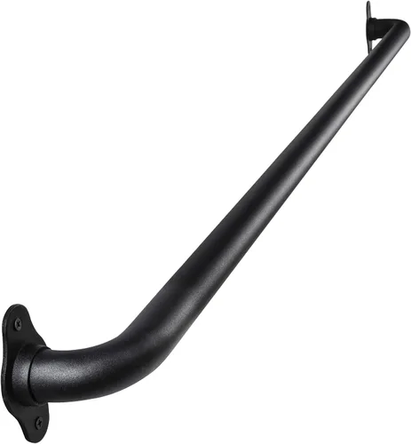 Vista 11 de Barandillas de mano para escaleras de montaje en pared de 12 pulgadas para interiores, pasamanos de tubo de metal de 1 pie, barandilla de seguridad