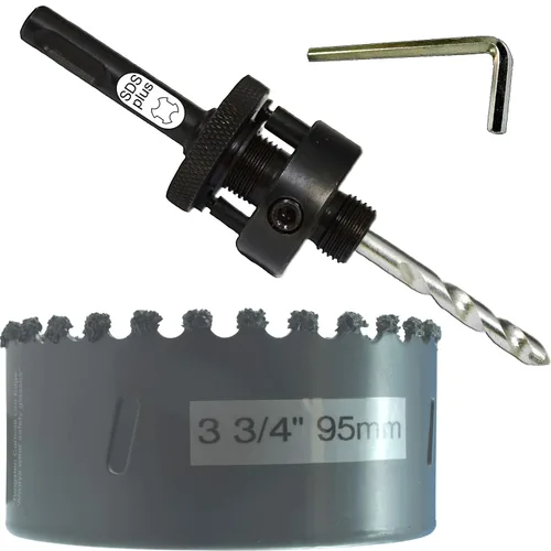 Vista 31 de Kit de extensión y eje de sierra perforadora de 7/16 pulgadas: 2 ejes hexagonales de 1/2 pulgadas y extensión de 12 pulgadas para sierras