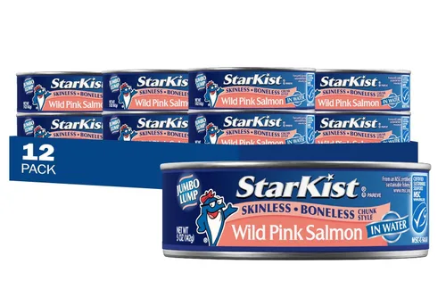 Vista 11 de StarKist Salmón Rosado Silvestre - Sin Piel, Sin Hueso - Lata de 5 onzas