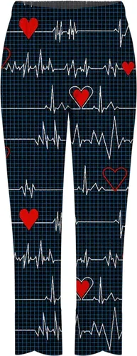 Vista 5 de Sharemen Pantalones de verano para mujer, pantalones largos de lino, cómodos, de algodón, casual, con estampado de bolsillo, cintura alta
