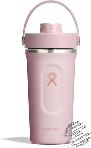 Vista 12 de Hydro Flask Botella agitadora – Botella de gimnasio de acero inoxidable aislada para preentrenamiento y proteína 24 onzas Agave Verde