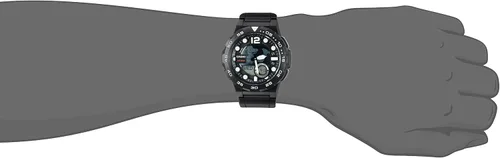 Vista 2 de Casio - Reloj de cuarzo con esfera 3D para hombre color negro modelo AEQ100W-1AV