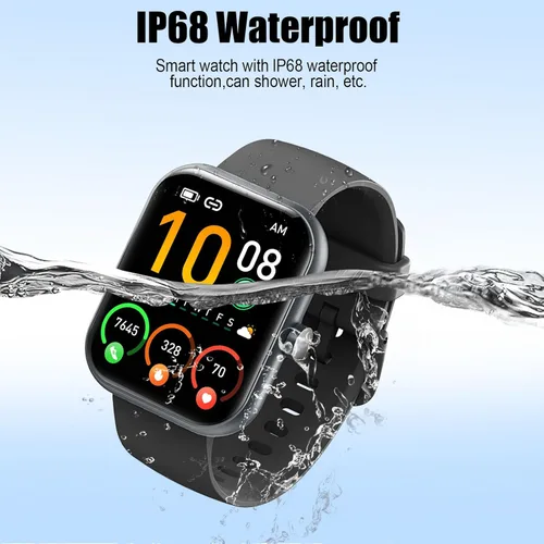 Vista 8 de Reloj inteligente 2025 para hombres y mujeres (Responder/Hacer llamada), reloj de seguimiento de fitness de 1.96" HD para correr, impermeable IP68