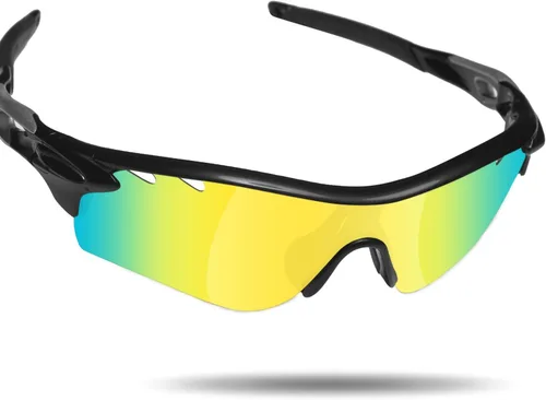 Vista 3 de Lentes de repuesto polarizadas antiagua para gafas de sol Oakley RadarLock Path ventiladas, 2 pares empaquetados para OO9181