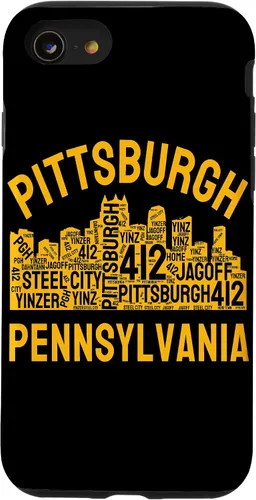 Vista 18 de Carcasa para iPhone 16 Pittsburgh Pennsylvania Steel City Skyline 412 Yinz Home