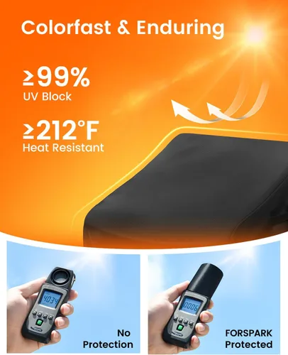 Vista 5 de FORSPARK - Funda para silla de patio – Funda impermeable y resistente a los rayos UV para muebles de exterior de mimbre, mecedoras y sillas