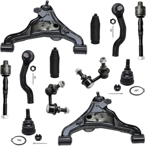 Vista 8 de Detroit Axle - Kit de extremo de 12 piezas para Ford Explorer Mercury Mountaineer 1998-2001 1999 2000, 2 brazos de control delanteros superiores
