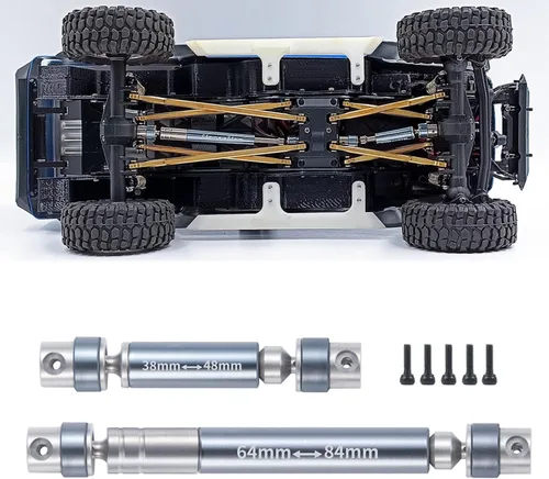 Vista 3 de 1/24th RC eje de transmisión de acero CVD 38+2.520 in eje de transmisión para Axial SCX24 Gladiator AXI00005 Crawler Car