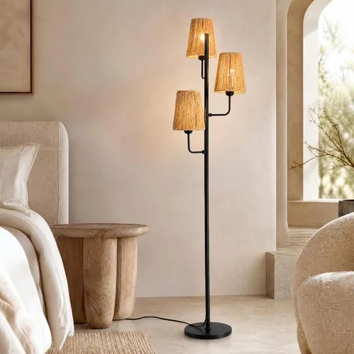 Vista 22 de Ventilador de techo atornillado con luz, luz de ventilador con mando a blanco-1