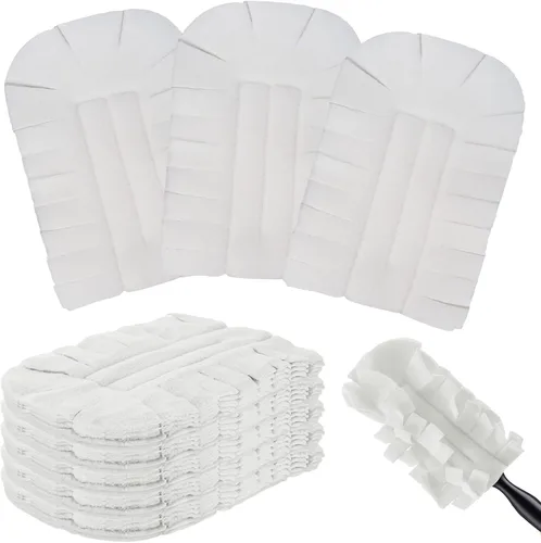 Vista 32 de Zubebe 3 piezas de repuesto de plumero de forro polar reutilizables, plumeros planos de plumas, almohadillas de limpieza lavables para múltiples
