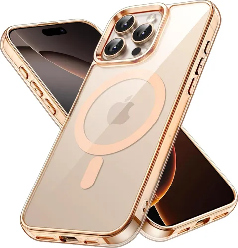 Vista 8 de JETech Funda magnética para iPhone 16 Pro de 6.3 pulgadas, compatible con MagSafe, a prueba de golpes, parte trasera transparente antiarañazos