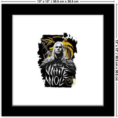 Vista 6 de Trends International Gallery Pops The Witcher Temporada 3 – Geralt of Rivia Slayer - Arte de pared gráfico de metal, versión enmarcada en negro, 12