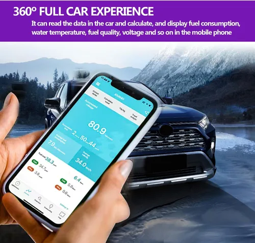 Vista 7 de Mini ELM327 OBDII Escáner de diagnóstico automotriz para coche, herramienta profesional de detección de fallas Bluetooth para coche y lector
