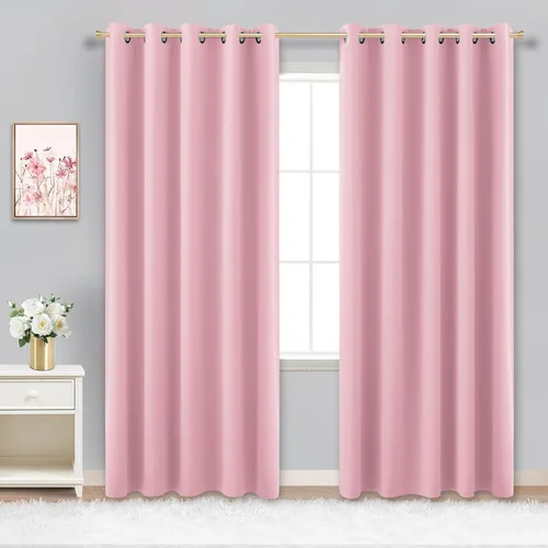 Vista 163 de KOUFALL Cortinas de Baño Aqua para Ventana, Juego de 2 Paneles Decoración Costera Cortinas Cortas Opacas para Ventana Pequeña de Cocina Puerta