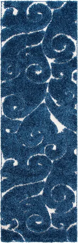 Vista 22 de SAFAVIEH Florida Shag Collection - Alfombra decorativa, 2 x 3 pies, color crema y beige, diseño de volutas, no desprende pelusa y fácil de limpiar