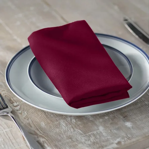 Vista 8 de LA Linen Paquete de 10 servilletas de popelina de poli, servilletas de tela suave, servilletas lavables y reutilizables, servilletas de mesa