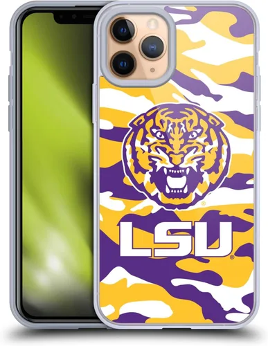 Vista 70 de Head Case Designs Funda de gel suave con licencia oficial de la Universidad Estatal de Louisiana LSU Camou compatible con Apple iPhone 7 Plus/iPhone