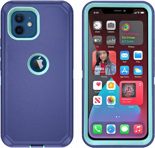 Vista 3 de Asuwish Funda de teléfono para iPhone 12 Pro iPhone12 6.1, híbrida, resistente, a prueba de golpes, protección dura, a prueba de caídas, cuerpo