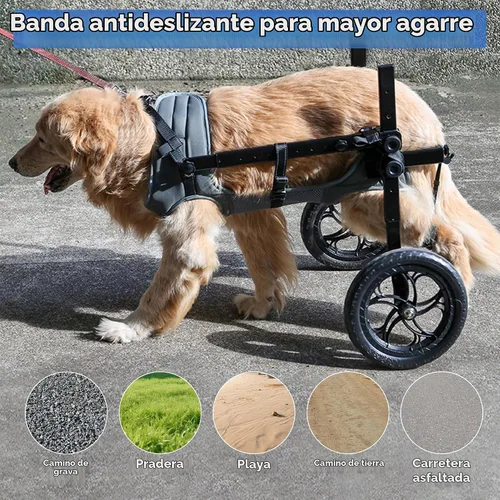 Vista 5 de Snugrance Silla de ruedas grande para perros para patas traseras, carrito de soporte ajustable para silla de ruedas con arnés de malla de aire