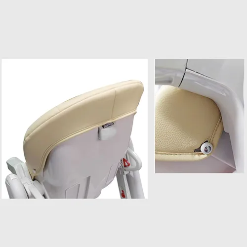 Vista 7 de LAFANDE Fundas para silla alta para bebé, cojín para silla de comedor de bebé, cojín transpirable, piel sintética con asiento acolchado para Peg