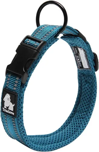 Vista 11 de Creation Core Collar reflectante para perro con anillo de malla transpirable, suave acolchado de nailon ajustable, collar para mascotas, 0.6 Negro